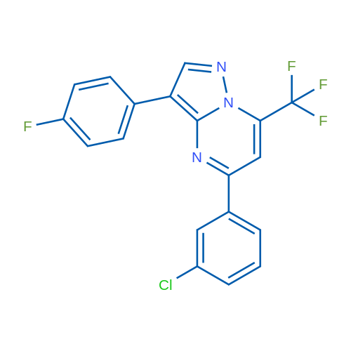 5-(3-Chlorophenyl)-3-(4-fluorophenyl)-7-(trifluoromethyl)pyrazolo[1,5-a]pyrimidine 1g