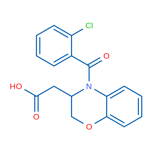 2-[4-(2-Chlorobenzoyl)-3,4-dihydro-2H-1,4-benzoxazin-3-yl]acetic acid 1g
