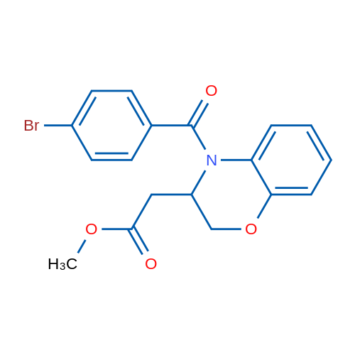 Methyl 2-[4-(4-bromobenzoyl)-3,4-dihydro-2H-1,4-benzoxazin-3-yl]acetate 1g
