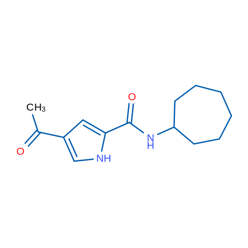 4-Acetyl-N-cycloheptyl-1H-pyrrole-2-carboxamide 1g