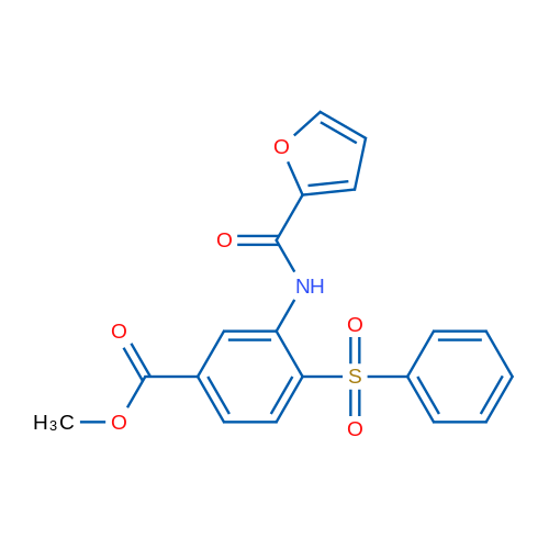 Methyl 4-(benzenesulfonyl)-3-(furan-2-amido)benzoate 1g