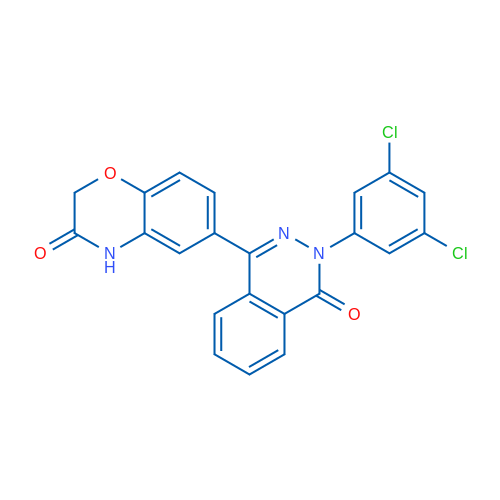6-[3-(3,5-Dichlorophenyl)-4-oxo-3,4-dihydrophthalazin-1-yl]-3,4-dihydro-2H-1,4-benzoxazin-3-one 1g