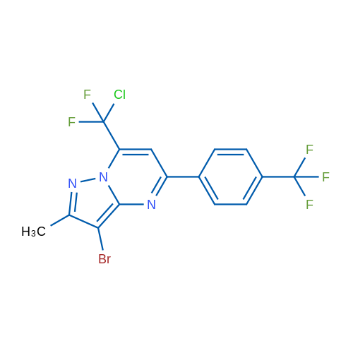 3-Bromo-7-(chlorodifluoromethyl)-2-methyl-5-[4-(trifluoromethyl)phenyl]pyrazolo[1,5-a]pyrimidine 1g