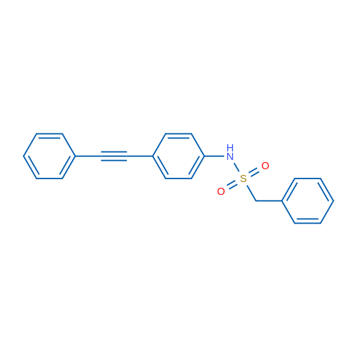 1-Phenyl-N-[4-(2-phenylethynyl)phenyl]methanesulfonamide 1g