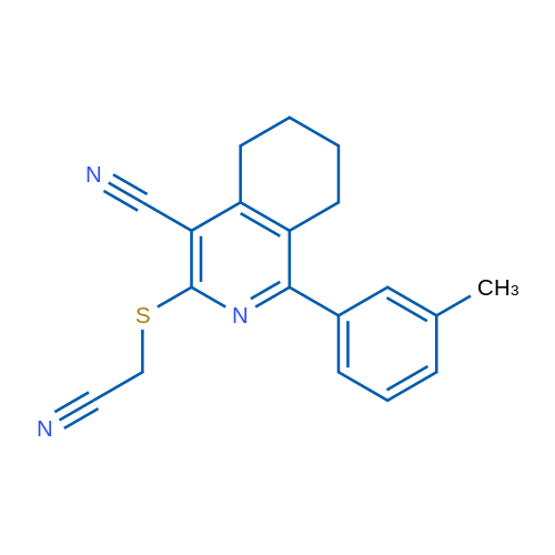 3-[(Cyanomethyl)sulfanyl]-1-(3-methylphenyl)-5,6,7,8-tetrahydroisoquinoline-4-carbonitrile 1g