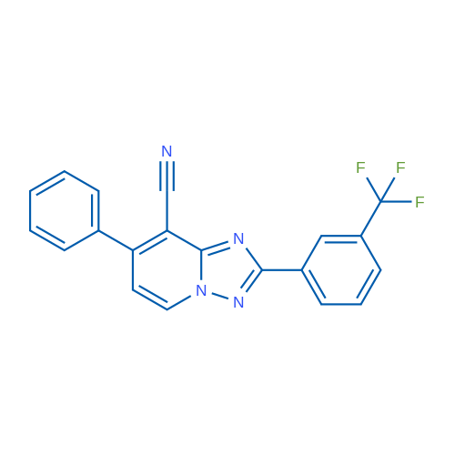 7-Phenyl-2-[3-(trifluoromethyl)phenyl]-[1,2,4]triazolo[1,5-a]pyridine-8-carbonitrile 1g