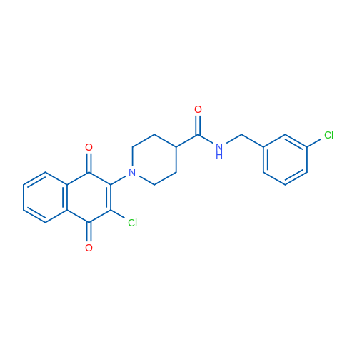 1-(3-Chloro-1,4-dioxo-1,4-dihydronaphthalen-2-yl)-N-[(3-chlorophenyl)methyl]piperidine-4-carboxamide 1g