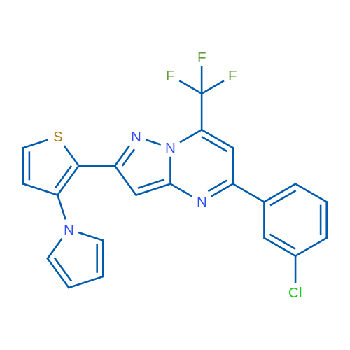 1-{2-[5-(3-chlorophenyl)-7-(trifluoromethyl)pyrazolo[1,5-a]pyrimidin-2-yl]thiophen-3-yl}-1H-pyrrole 1g