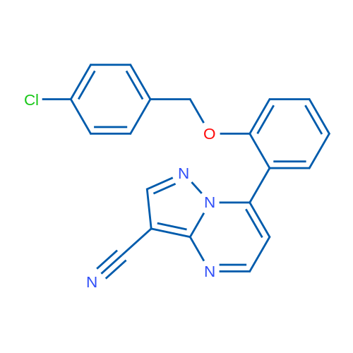 7-{2-[(4-chlorophenyl)methoxy]phenyl}pyrazolo[1,5-a]pyrimidine-3-carbonitrile 1g