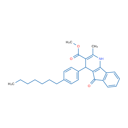 Methyl 4-(4-heptylphenyl)-2-methyl-5-oxo-1H,4H,5H-indeno[1,2-b]pyridine-3-carboxylate 1g