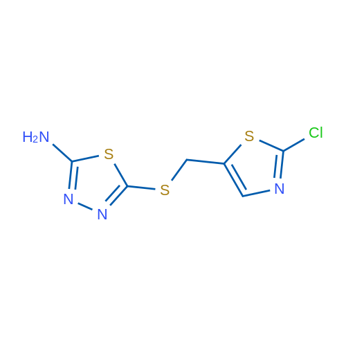 5-{[(2-chloro-1,3-thiazol-5-yl)methyl]sulfanyl}-1,3,4-thiadiazol-2-amine 1g