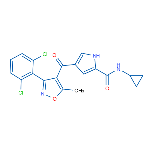 N-Cyclopropyl-4-[3-(2,6-dichlorophenyl)-5-methyl-1,2-oxazole-4-carbonyl]-1H-pyrrole-2-carboxamide 1g