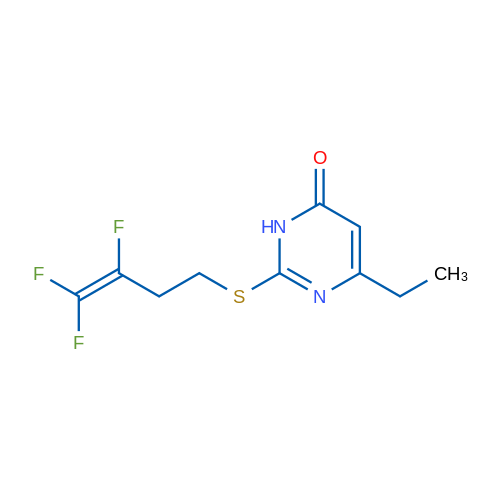 6-Ethyl-2-[(3,4,4-trifluorobut-3-en-1-yl)sulfanyl]-3,4-dihydropyrimidin-4-one 1g