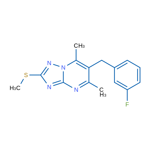6-[(3-Fluorophenyl)methyl]-5,7-dimethyl-2-(methylsulfanyl)-[1,2,4]triazolo[1,5-a]pyrimidine 50mg