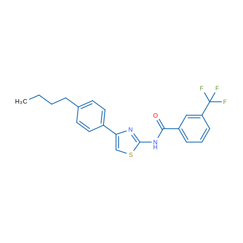 N-[4-(4-Butylphenyl)-1,3-thiazol-2-yl]-3-(trifluoromethyl)benzamide 1g