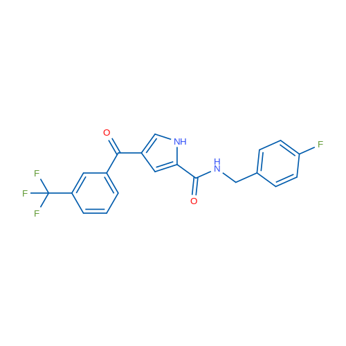 N-[(4-Fluorophenyl)methyl]-4-[3-(trifluoromethyl)benzoyl]-1H-pyrrole-2-carboxamide 1g