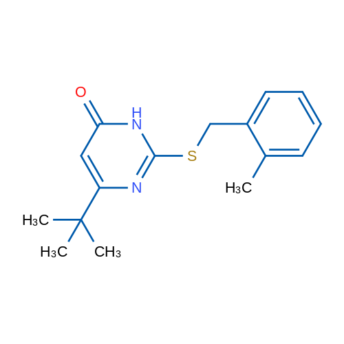 6-tert-Butyl-2-{[(2-methylphenyl)methyl]sulfanyl}-3,4-dihydropyrimidin-4-one 1g
