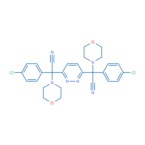 2-(4-Chlorophenyl)-2-{6-[(4-chlorophenyl)(cyano)(morpholin-4-yl)methyl]pyridazin-3-yl}-2-(morpholin-4-yl)acetonitrile 1g