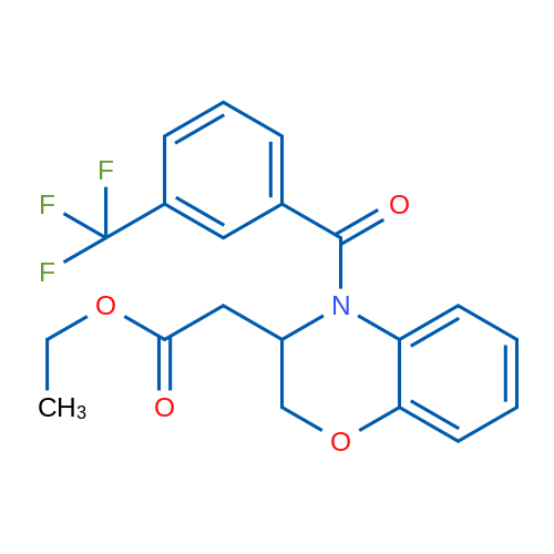 Ethyl 2-{4-[3-(trifluoromethyl)benzoyl]-3,4-dihydro-2H-1,4-benzoxazin-3-yl}acetate 1g