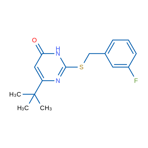6-tert-Butyl-2-{[(3-fluorophenyl)methyl]sulfanyl}-3,4-dihydropyrimidin-4-one 1g