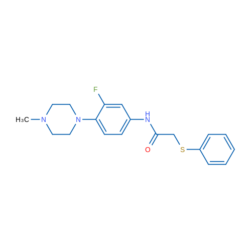 N-[3-Fluoro-4-(4-methylpiperazin-1-yl)phenyl]-2-(phenylsulfanyl)acetamide 1g
