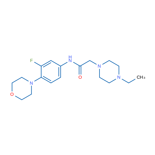 2-(4-Ethylpiperazin-1-yl)-N-[3-fluoro-4-(morpholin-4-yl)phenyl]acetamide 1g