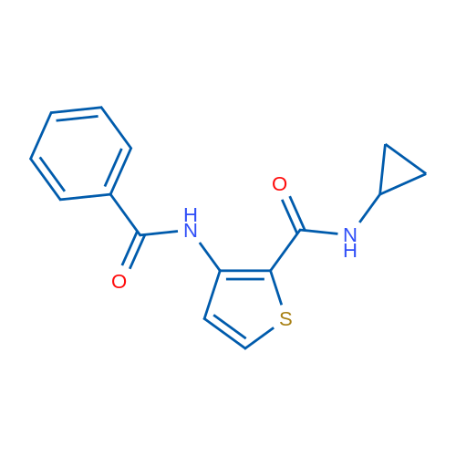 3-Benzamido-N-cyclopropylthiophene-2-carboxamide 1g