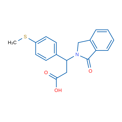 3-[4-(Methylsulfanyl)phenyl]-3-(1-oxo-2,3-dihydro-1H-isoindol-2-yl)propanoic acid 1g