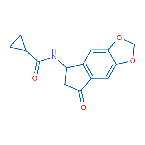 N-{7-oxo-2H,5H,6H,7H-indeno[5,6-d][1,3]dioxol-5-yl}cyclopropanecarboxamide 10mg