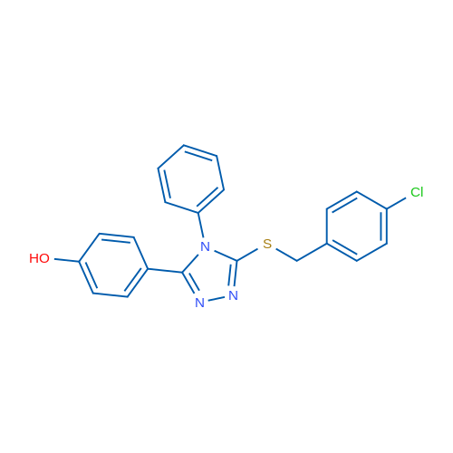 4-(5-((4-Chlorobenzyl)thio)-4-phenyl-4H-1,2,4-triazol-3-yl)phenol 1g