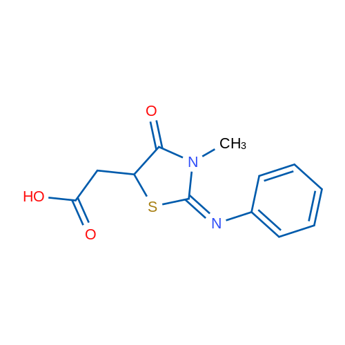 2-(3-Methyl-4-oxo-2-(phenylimino)thiazolidin-5-yl)acetic acid 1g