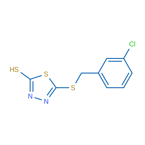 5-((3-Chlorobenzyl)thio)-1,3,4-thiadiazole-2-thiol 1g