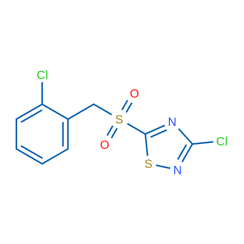 3-Chloro-5-((2-chlorobenzyl)sulfonyl)-1,2,4-thiadiazole 1g