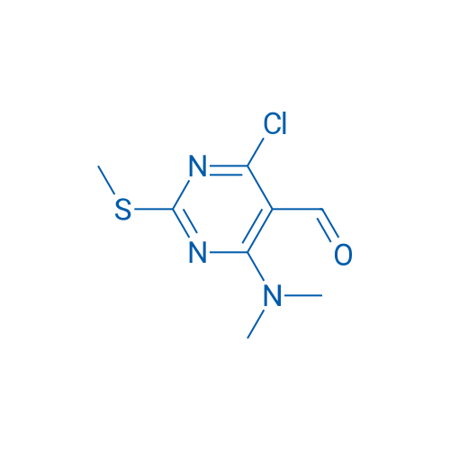4-Chloro-6-(dimethylamino)-2-(methylthio)pyrimidine-5-carbaldehyde 250mg