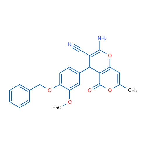 2-Amino-4-[4-(benzyloxy)-3-methoxyphenyl]-7-methyl-5-oxo-4H,5H-pyrano[3,2-c]pyran-3-carbonitrile 1g