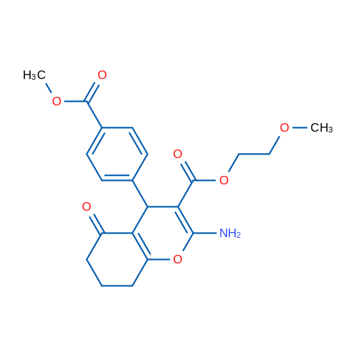 2-Methoxyethyl 2-amino-4-[4-(methoxycarbonyl)phenyl]-5-oxo-5,6,7,8-tetrahydro-4H-chromene-3-carboxylate 1g