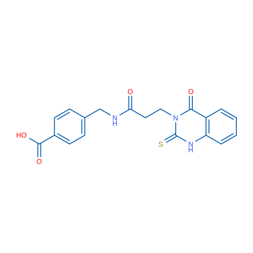 4-{[3-(4-oxo-2-sulfanylidene-1,2,3,4-tetrahydroquinazolin-3-yl)propanamido]methyl}benzoic acid 1g