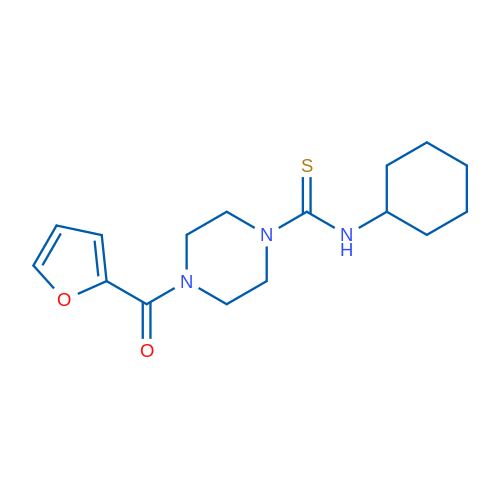 N-Cyclohexyl-4-(furan-2-carbonyl)piperazine-1-carbothioamide 1g