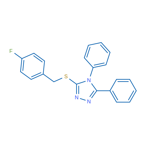 3-{[(4-fluorophenyl)methyl]sulfanyl}-4,5-diphenyl-4H-1,2,4-triazole 1g