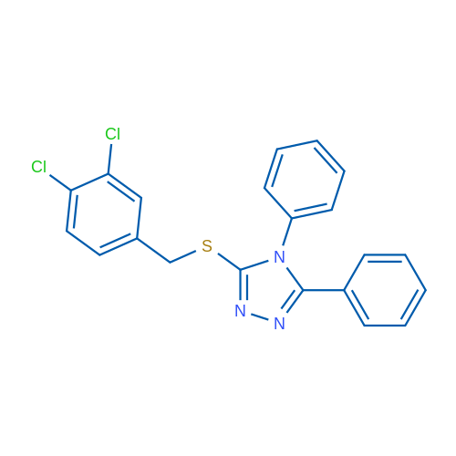 3-{[(3,4-dichlorophenyl)methyl]sulfanyl}-4,5-diphenyl-4H-1,2,4-triazole 1g
