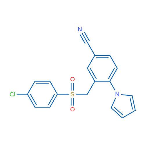 3-[(4-Chlorobenzenesulfonyl)methyl]-4-(1H-pyrrol-1-yl)benzonitrile 1g