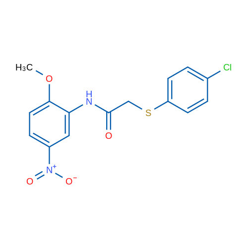 2-[(4-Chlorophenyl)sulfanyl]-N-(2-methoxy-5-nitrophenyl)acetamide 1g