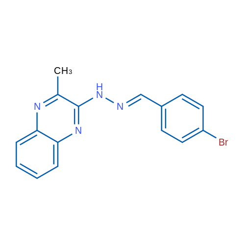 2-[(E)-2-[(4-Bromophenyl)methylidene]hydrazin-1-yl]-3-methylquinoxaline 1g