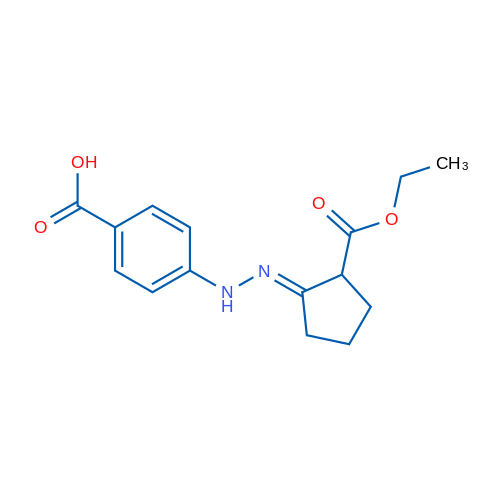 4-{2-[(1E)-2-(ethoxycarbonyl)cyclopentylidene]hydrazin-1-yl}benzoic acid 1g