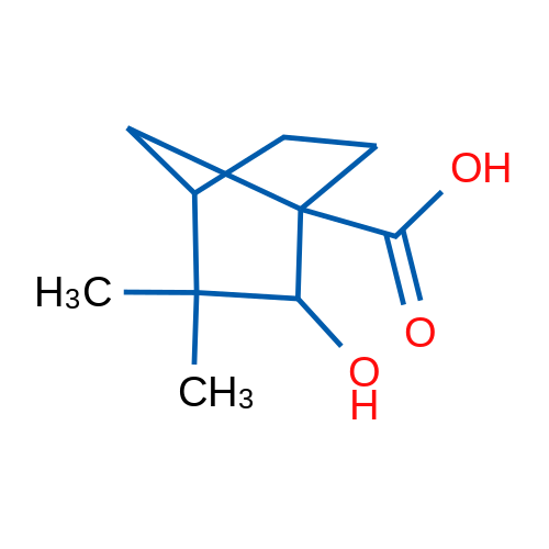 2-hydroxy-3,3-dimethylbicyclo[2.2.1]heptane-1-carboxylic acid 250mg