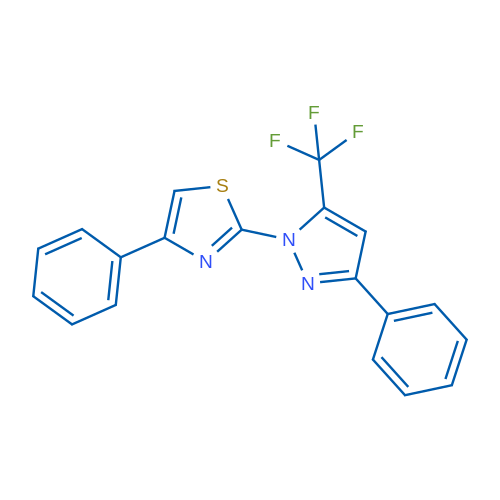 4-Phenyl-2-[3-phenyl-5-(trifluoromethyl)-1H-pyrazol-1-yl]-1,3-thiazole 1g