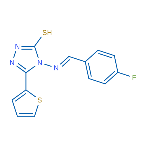 4-[(E)-[(4-Fluorophenyl)methylidene]amino]-5-(thiophen-2-yl)-4H-1,2,4-triazole-3-thiol 1g