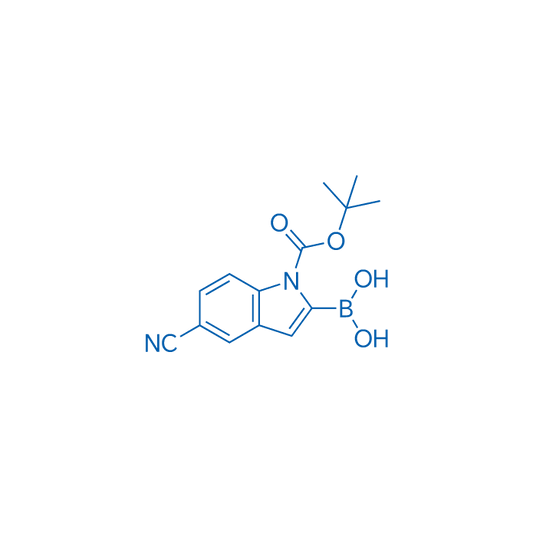 (1-(tert-Butoxycarbonyl)-5-cyano-1H-indol-2-yl)boronic acid 250mg