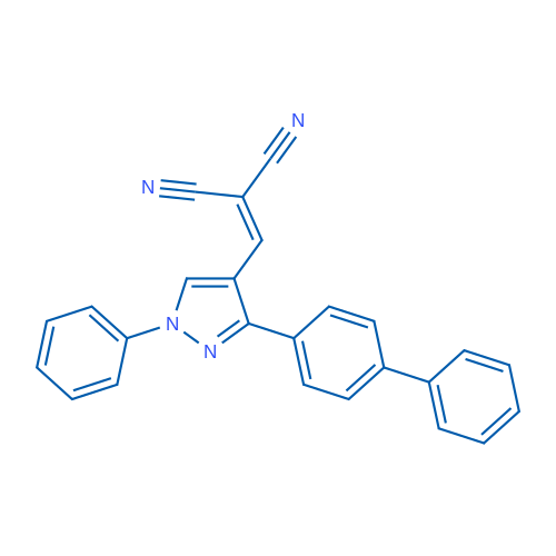2-[(3-{[1,1'-biphenyl]-4-yl}-1-phenyl-1H-pyrazol-4-yl)methylidene]propanedinitrile 1g