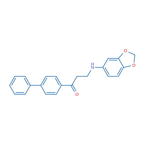 1-([1,1'-Biphenyl]-4-yl)-3-(benzo[d][1,3]dioxol-5-ylamino)propan-1-one 1g